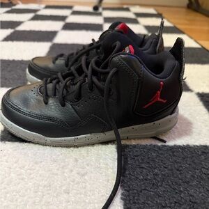 Jordan Kids Black and Red Sneakers